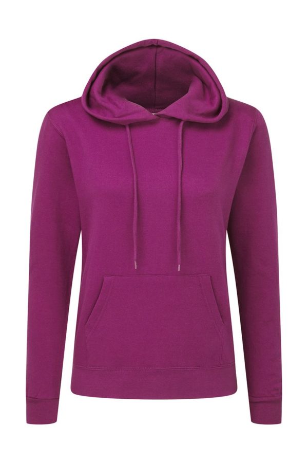 Ladies Hooded Sweatshirt Kleur Dark Pink