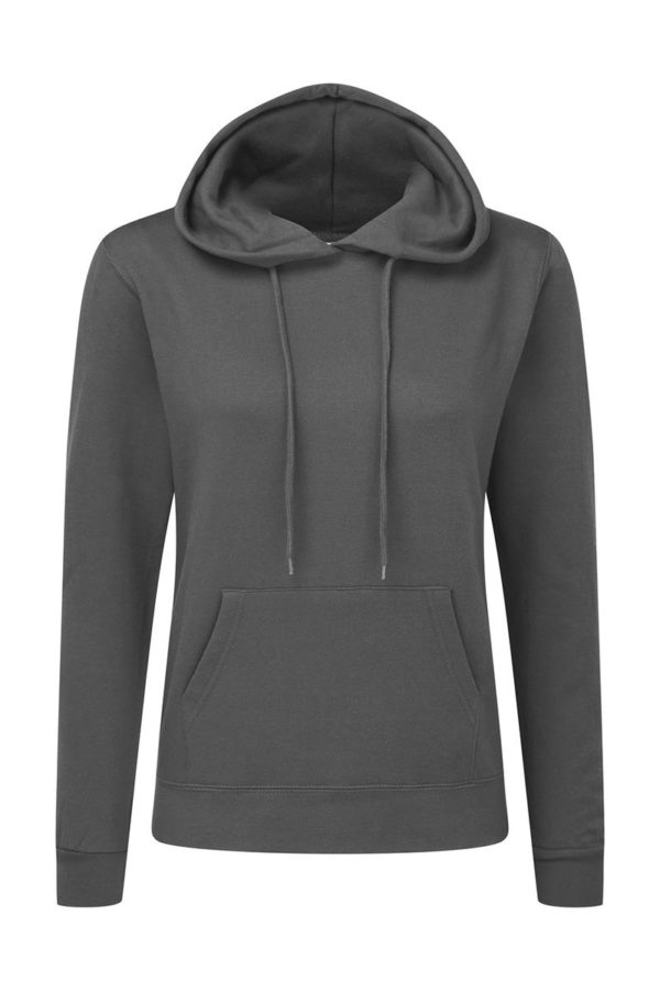 Ladies Hooded Sweatshirt Kleur Grey