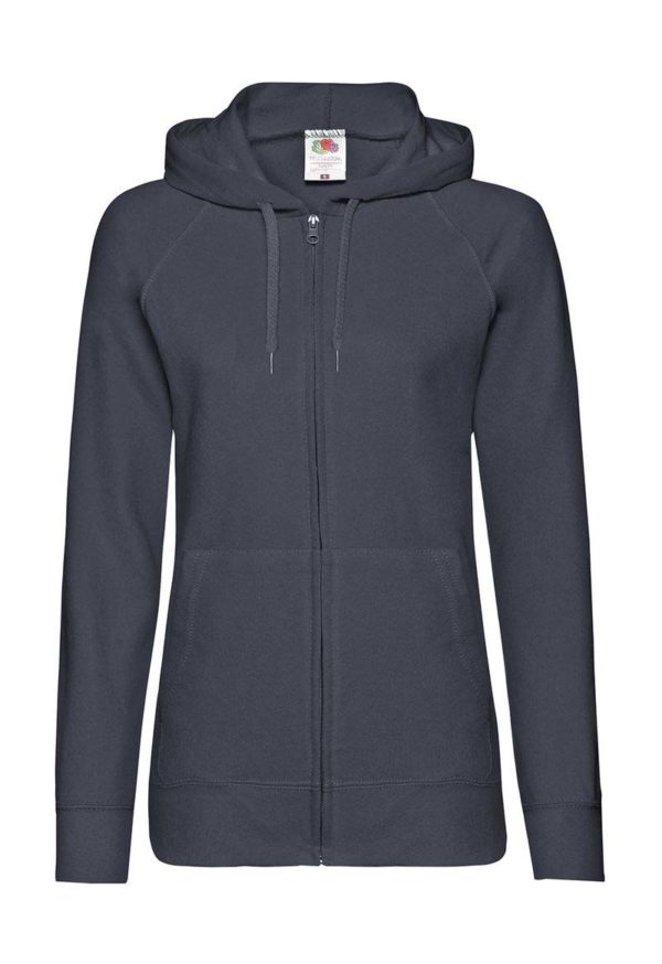 Ladies Lightweight Hooded Sweat Jacket Kleur Deep Navy