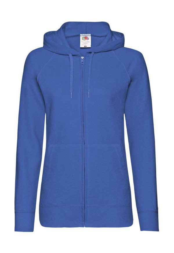 Ladies Lightweight Hooded Sweat Jacket Kleur Royal