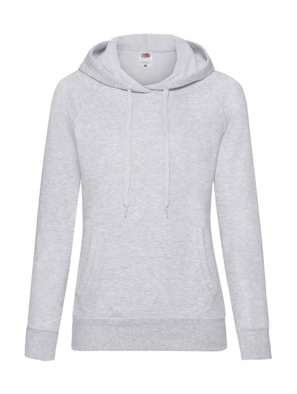 Ladies Lightweight Hooded Sweat Kleur Heather Grey