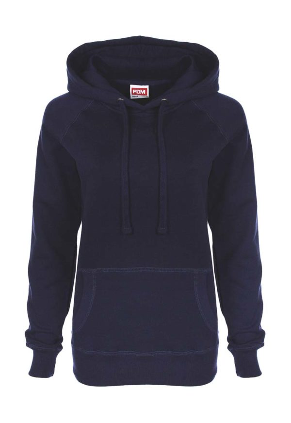 Ladies Raglan Hoodie Kleur Navy