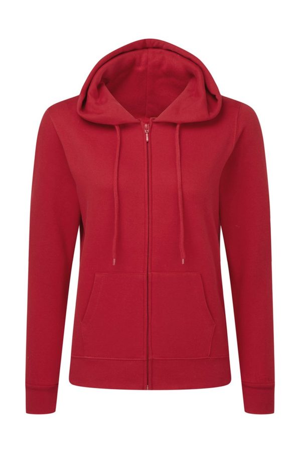 Ladies Zip Hood Kleur Red