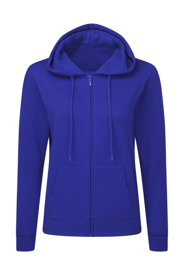 Ladies Zip Hood Kleur Royal Blue