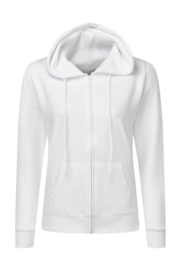 Ladies Zip Hood Kleur White