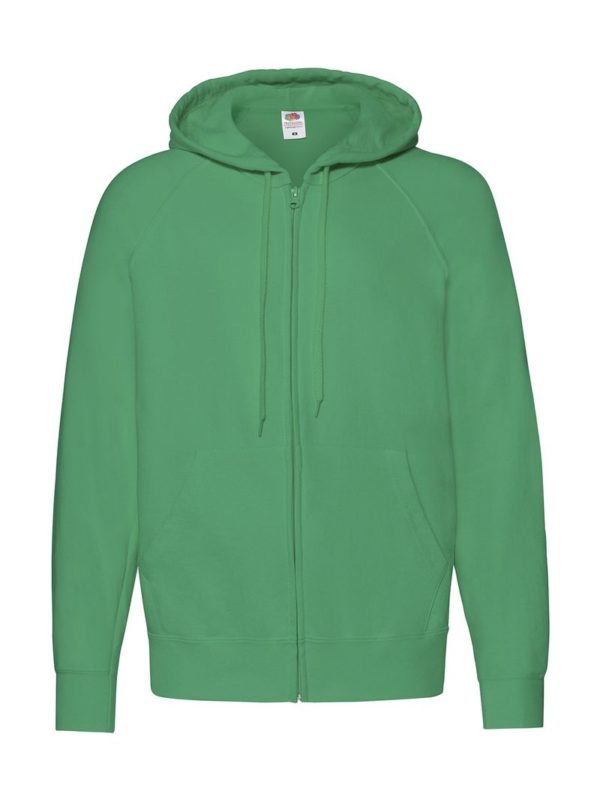 Lightweight Hooded Sweat Jacket Kleur Kelly Green