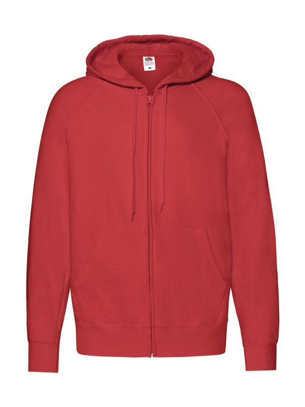 Lightweight Hooded Sweat Jacket Kleur Red