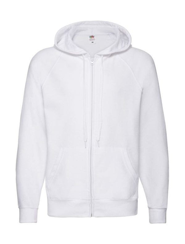 Lightweight Hooded Sweat Jacket Kleur White