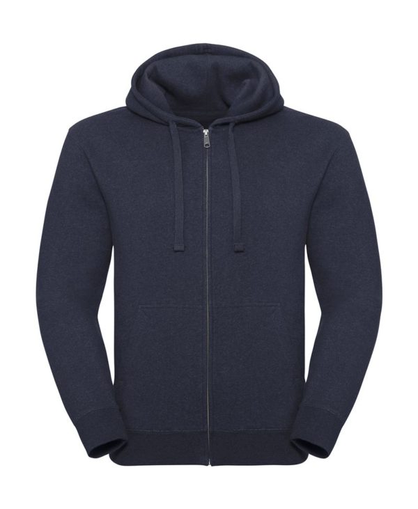 Mens Authentic Melange Zipped Hood Sweat Kleur Indigo Melange