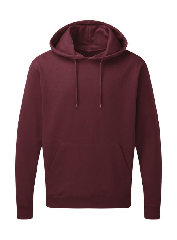 Mens Hooded Sweatshirt Kleur Burgundy