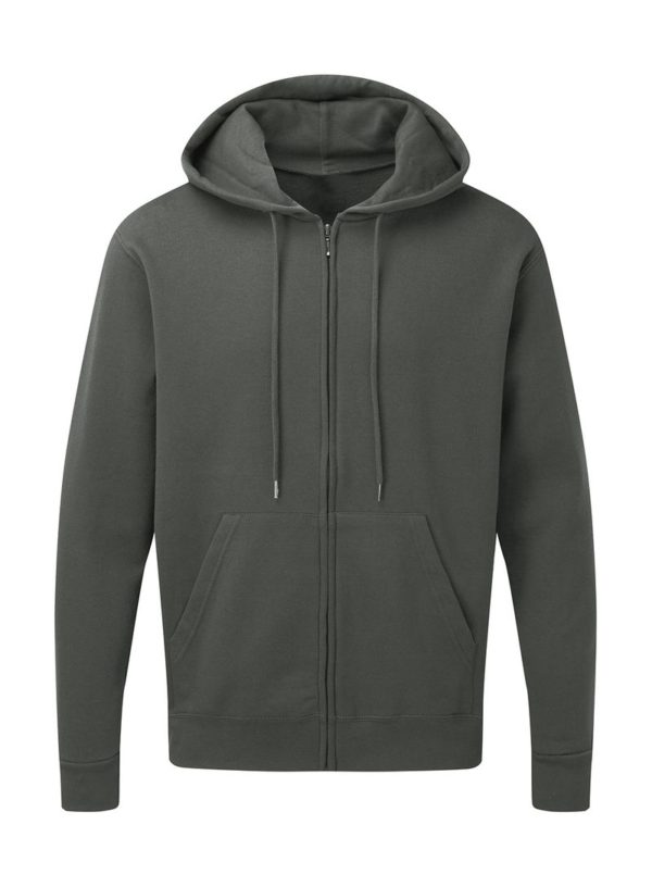 Mens Zip Hood Kleur Charcoal