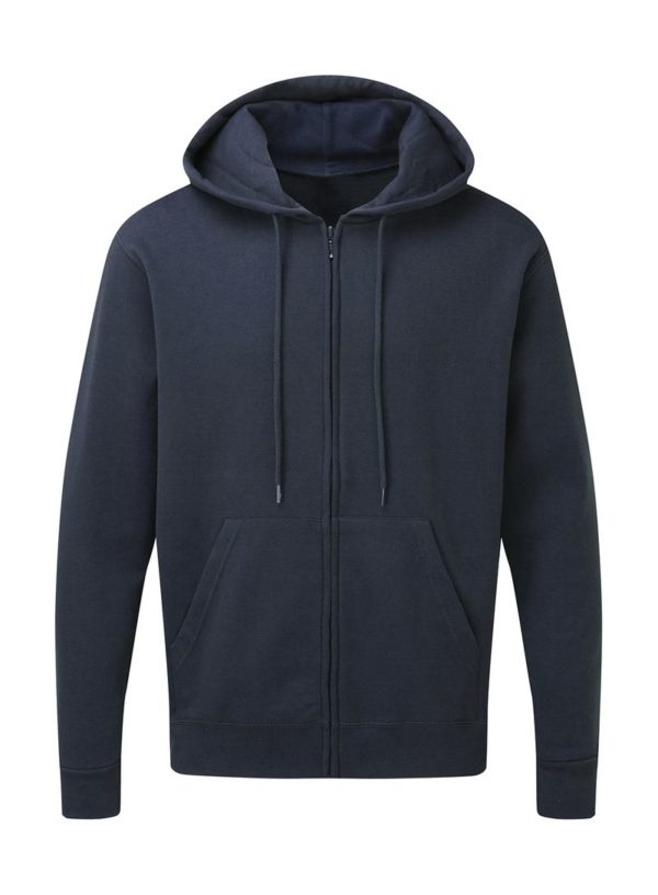 Mens Zip Hood Kleur Denim