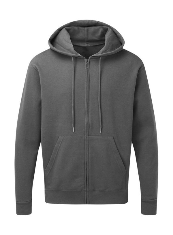 Mens Zip Hood Kleur Grey