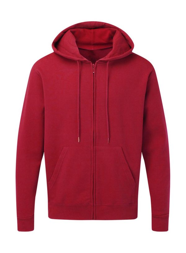 Mens Zip Hood Kleur Red