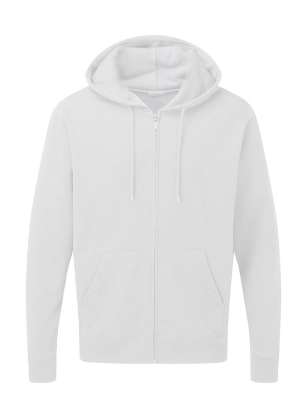 Mens Zip Hood Kleur White