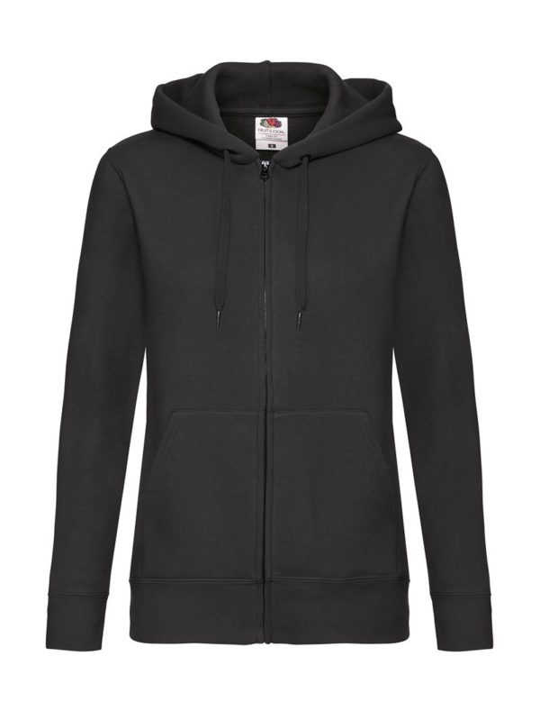 Premium Hooded Sweat Jacket Lady Fit Kleur Black