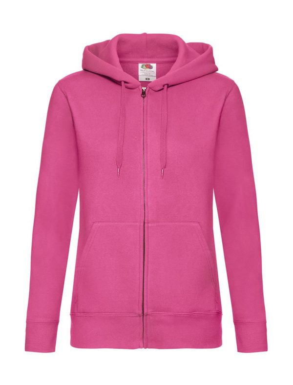 Premium Hooded Sweat Jacket Lady Fit Kleur Fuchsia