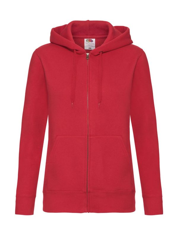 Premium Hooded Sweat Jacket Lady Fit Kleur Red