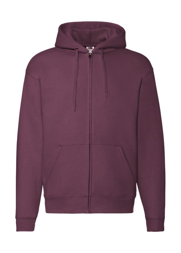 Premium Hooded Zip Sweat Kleur Burgundy