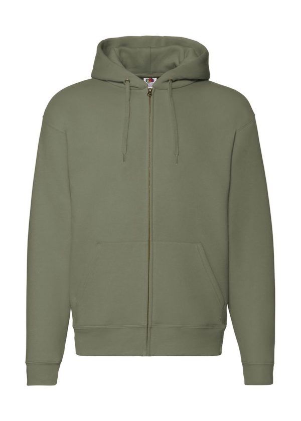 Premium Hooded Zip Sweat Kleur Classic Olive