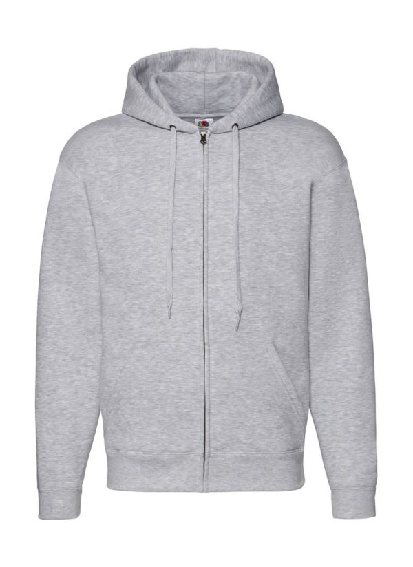 Premium Hooded Zip Sweat Kleur Heather Grey