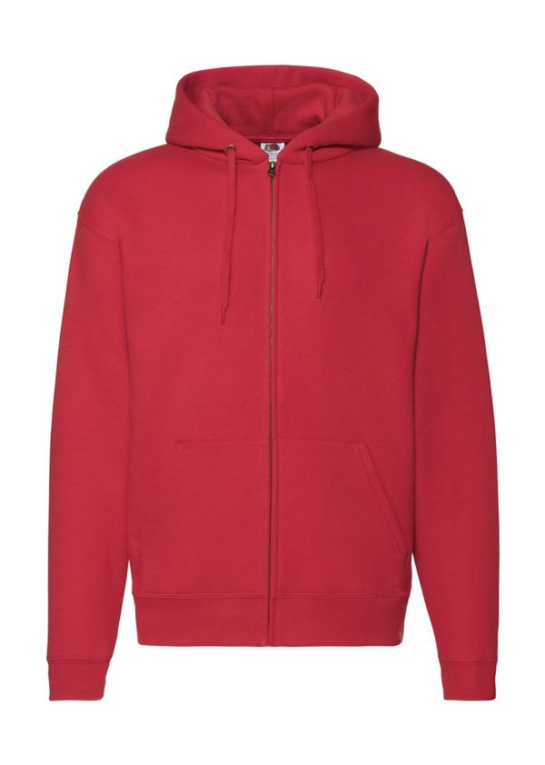 Premium Hooded Zip Sweat Kleur Red