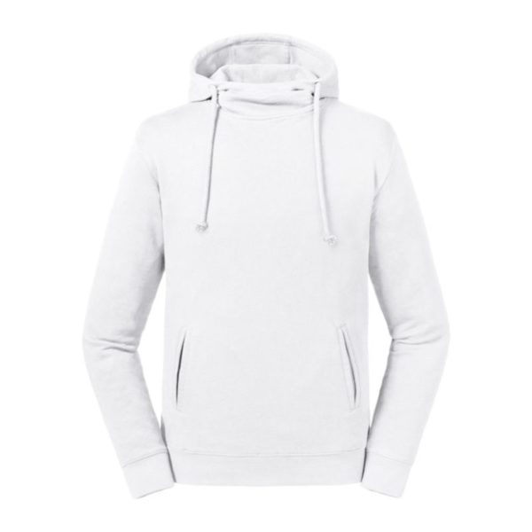 Pure Organic High Collar Hooded Sweat Kleur White