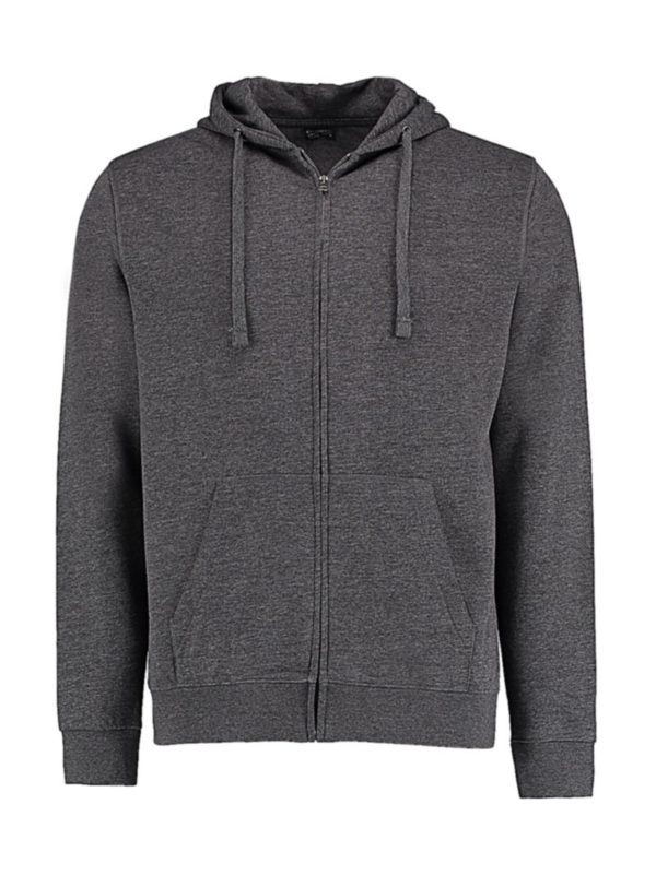 Regular Fit Zipped Hoodie Superwash® 60o Kleur Dark Grey Marl