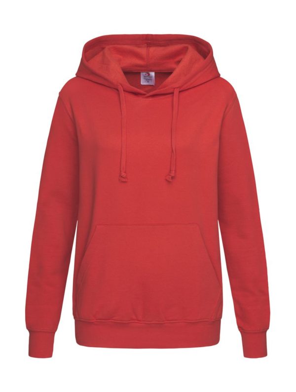 Sweat Hoodie Classic Women Kleur Scarlet Red