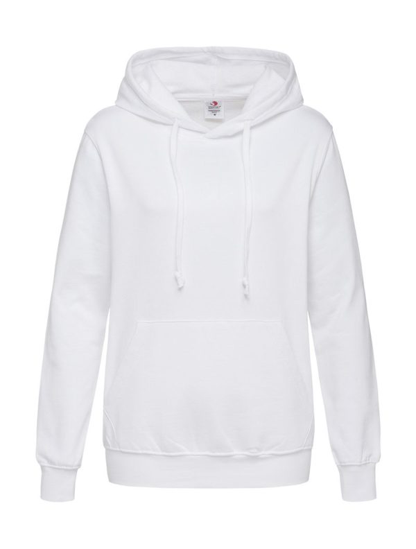 Sweat Hoodie Classic Women Kleur White