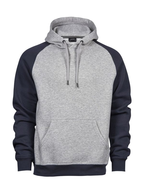 Two Tone Hooded Sweatshirt Kleur Heather Navy