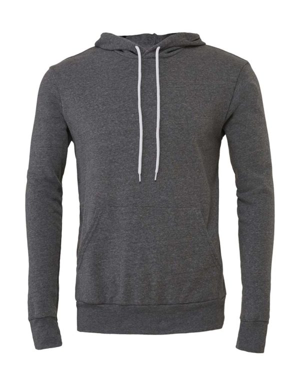 Unisex Poly Cotton Pullover Hoodie Kleur Dark Grey Heather