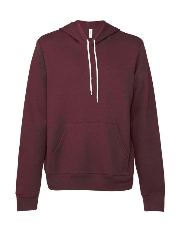 Unisex Poly Cotton Pullover Hoodie Kleur Maroon