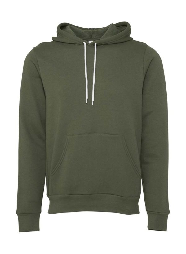 Unisex Poly Cotton Pullover Hoodie Kleur Military Green