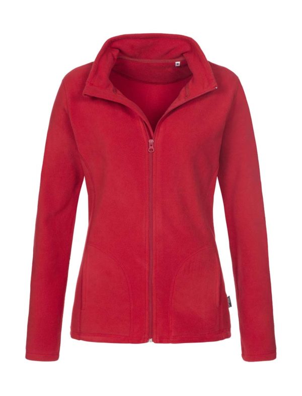 Fleece Jacket Women Kleur Scarlet Red