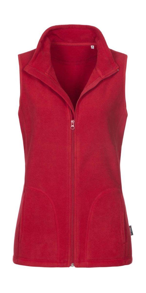 Fleece Vest Women Kleur Scarlet Red