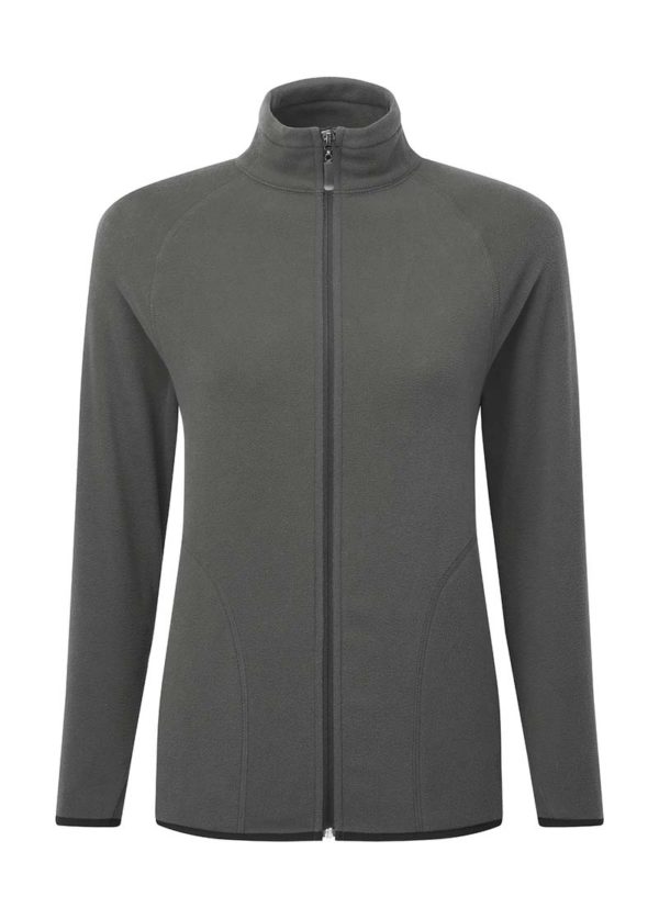 Ladies Full Zip Microfleece Kleur Charcoal