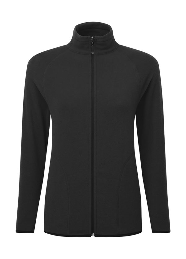 Ladies Full Zip Microfleece Kleur Dark Black