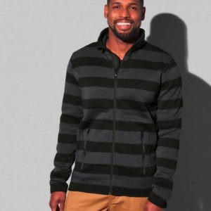 Striped Fleece Jacket ST5090,merk Stedman