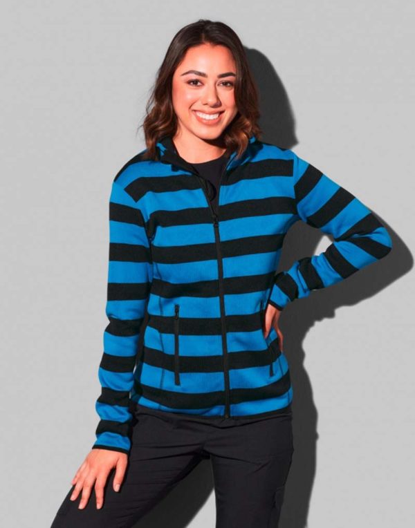 Striped Fleece Jacket Women 801.05