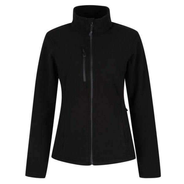 Womens Honestly Made Recycled Full Zip Fleece Kleur Black