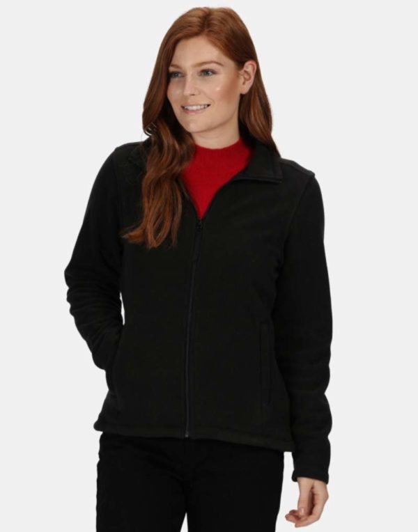 Womens Micro Full Zip Fleece Kleur Black