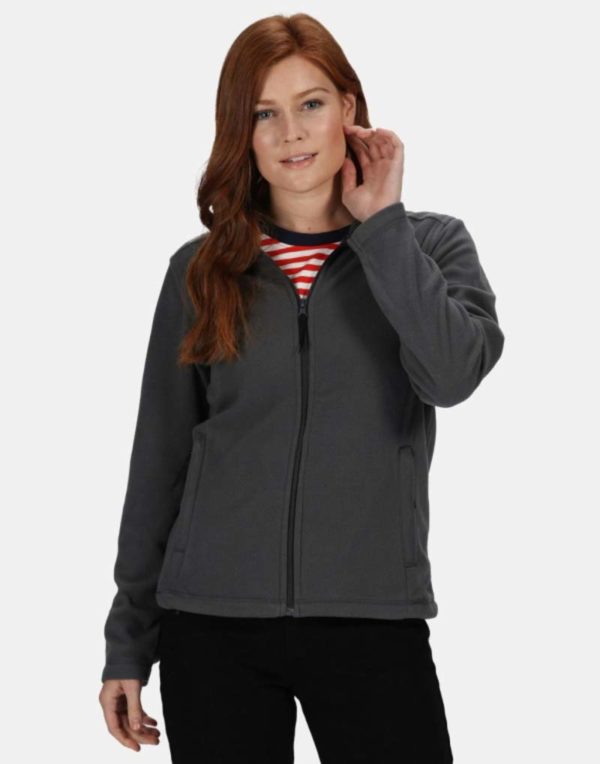 Womens Micro Full Zip Fleece Kleur Seal Grey