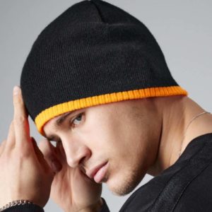 Two-Tone Beanie Knitted Hat,merk Beechfield B44C.