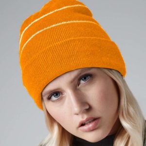 Enhanced-Viz Knitted Hat,merk Beechfield B42.