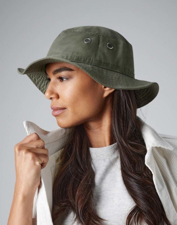 Cargo Bucket Hat,merk Beechfield B88. Hat,merk Beechfield.