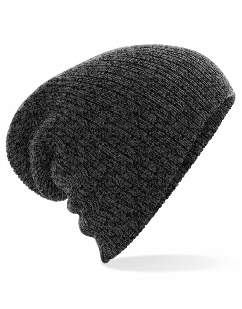 Heavy Gauge Slouch Beanie,merk Beechfield B449. Beanie,merk Beechfield.