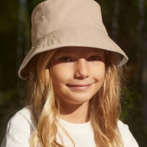 Junior Organic Cotton Bucket Hat,merk Beechfield B90NB.