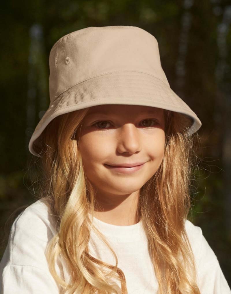 Junior Organic Cotton Bucket Hat,merk Beechfield B90NB. Hats,merk Beechfield.