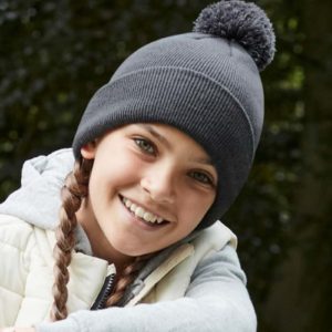 Junior Original Pom Pom Beanie,merk Beechfield B426B.